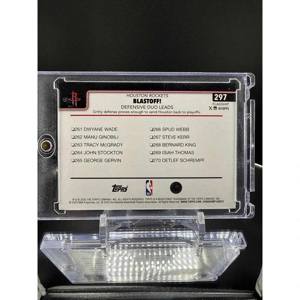 2025-26 Topps Basketball Amen Thompson Blast Off Defensive Duo Leads /10 Black